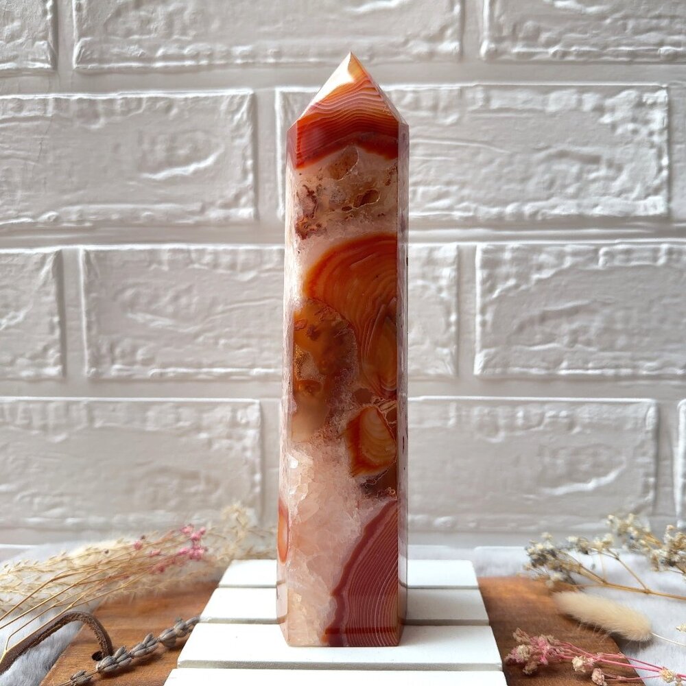 Gorgeous Large Carnelian Tower Obelisk